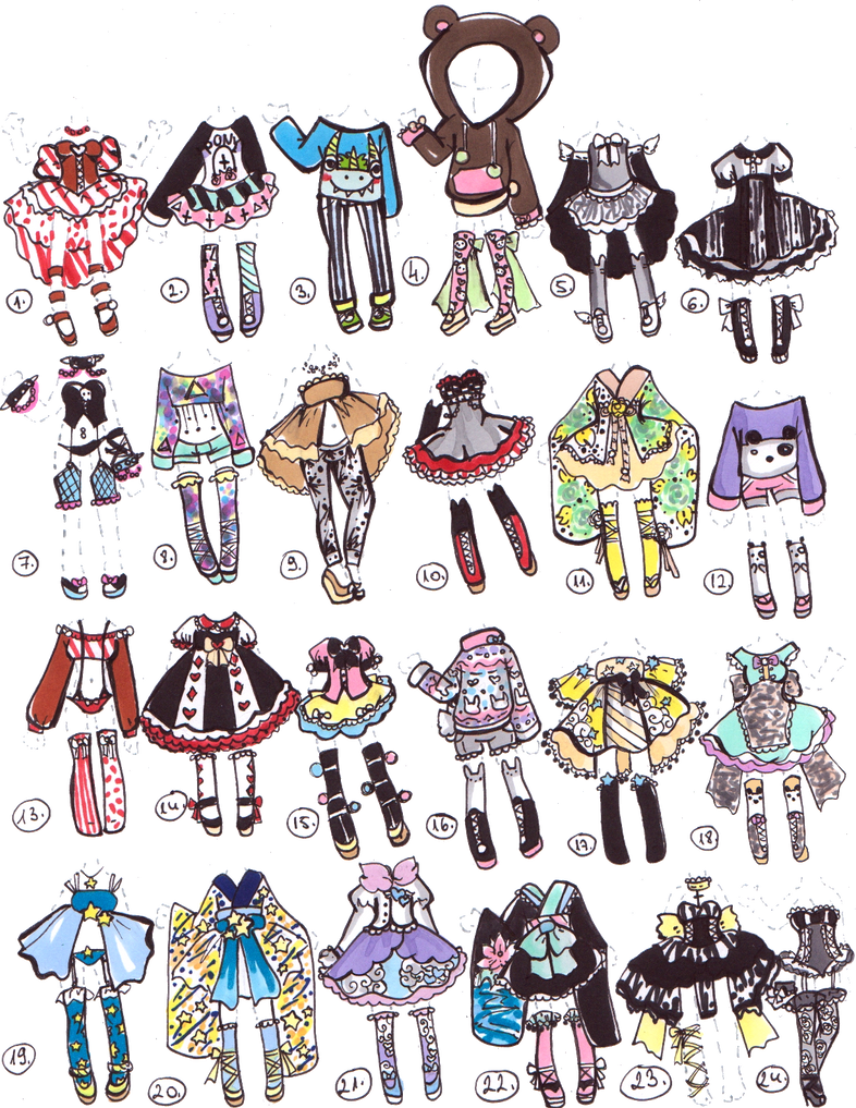 CLOSED-Adoptable outfits by Guppie-Vibes on DeviantArt