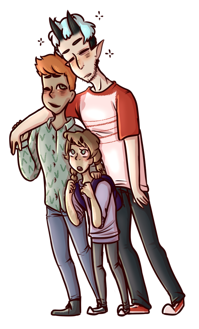 Demon boys with a kid ! [Payment] by Jympix on DeviantArt