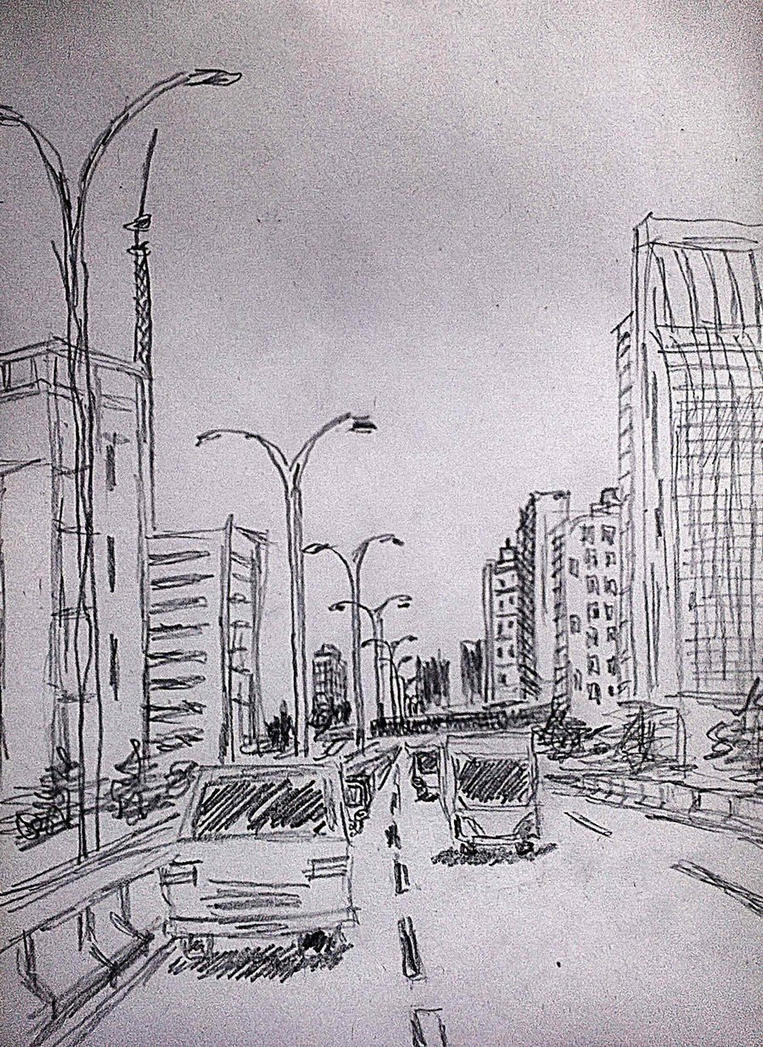 Sketsa Kota Jakarta By Setohidayat-d4p1u5o by setohidayat on DeviantArt