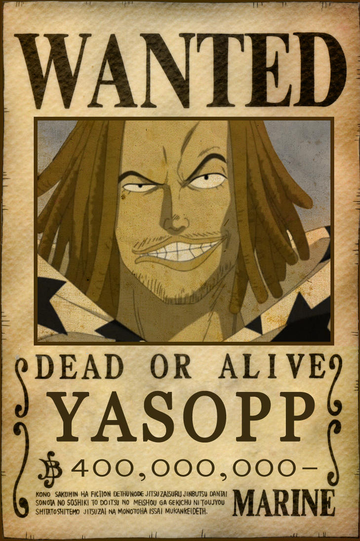 Yasopp Bounty by AnimeGalaxyHD on DeviantArt