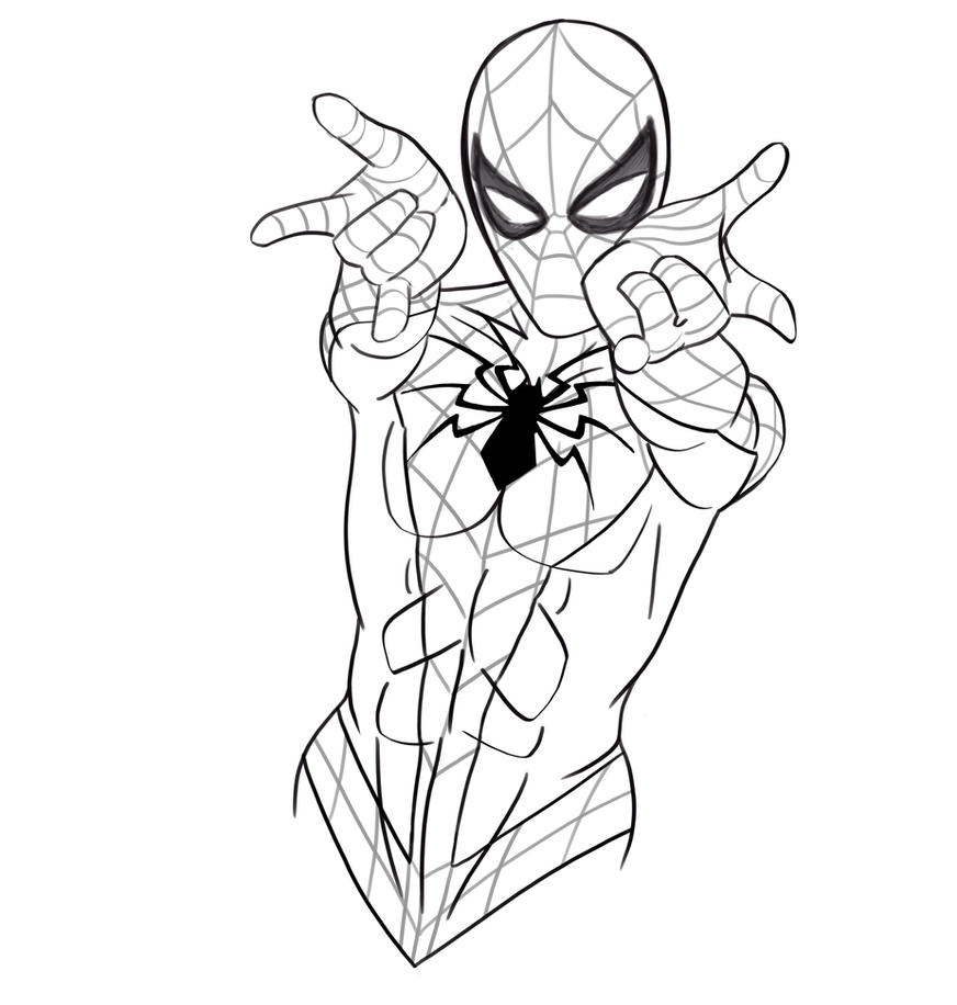 Spider-Man - Black and White by evanattard on DeviantArt