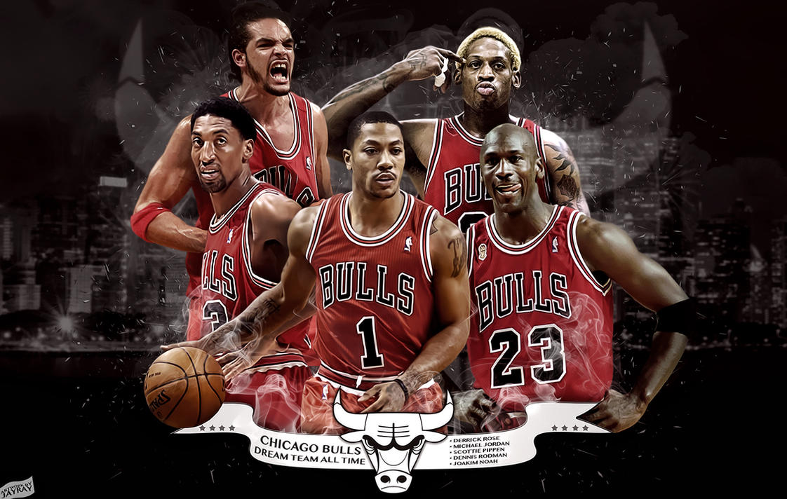 Chicago Bulls All Time Dream Team By Jayray By Artworkbyjayray On