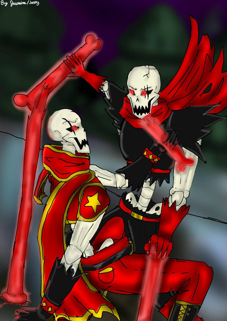 OuterFell Papyrus VS Underfell Papyrus by AnimeJasmineKM on DeviantArt