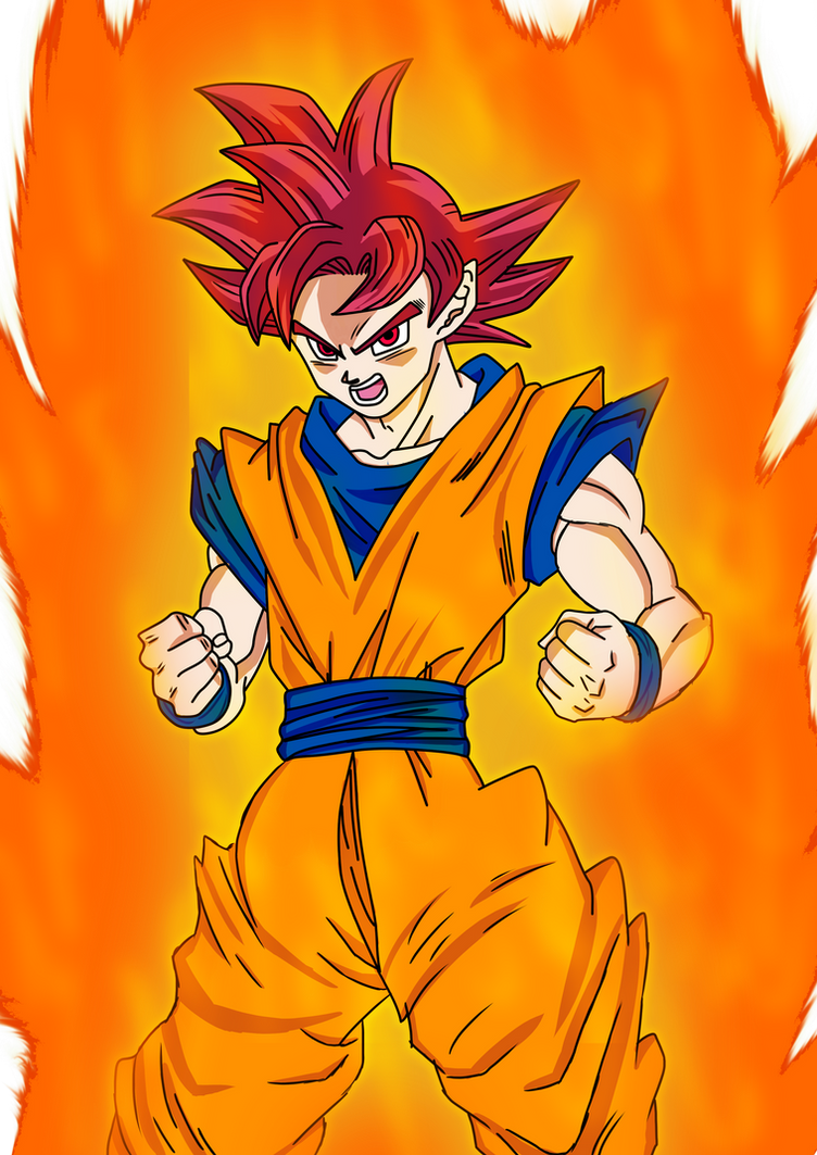 Goku Super Saiyan God Manga Aura Version By Insanityash On Deviantart
