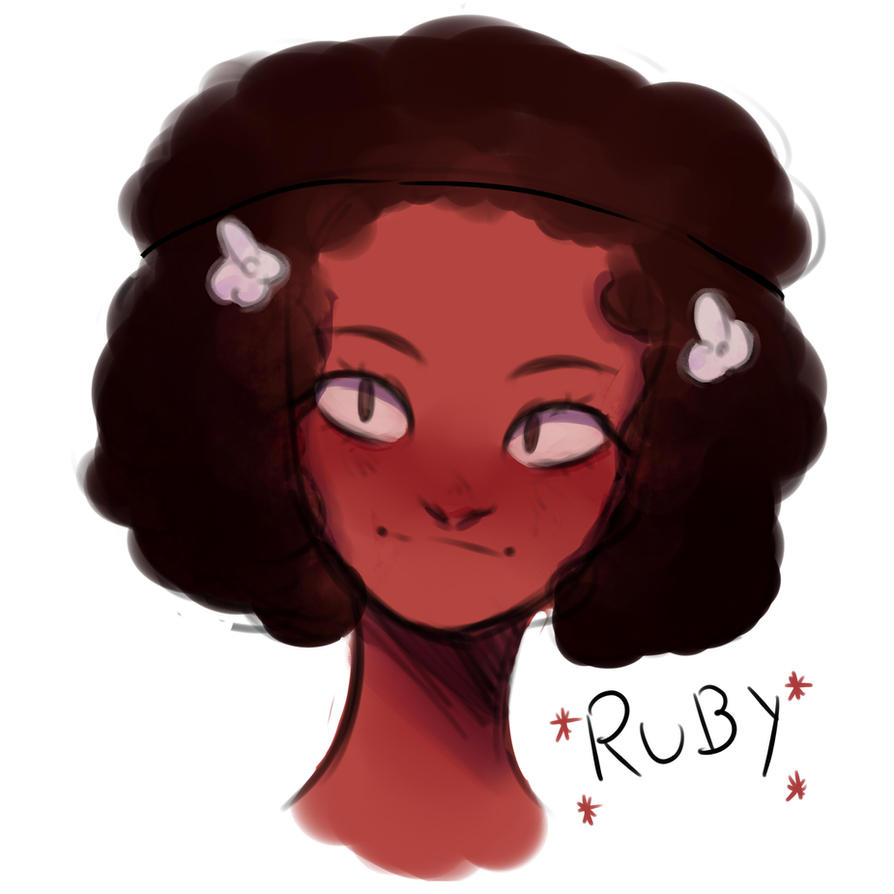 A quick drawing of Ruby from Steven Universe.