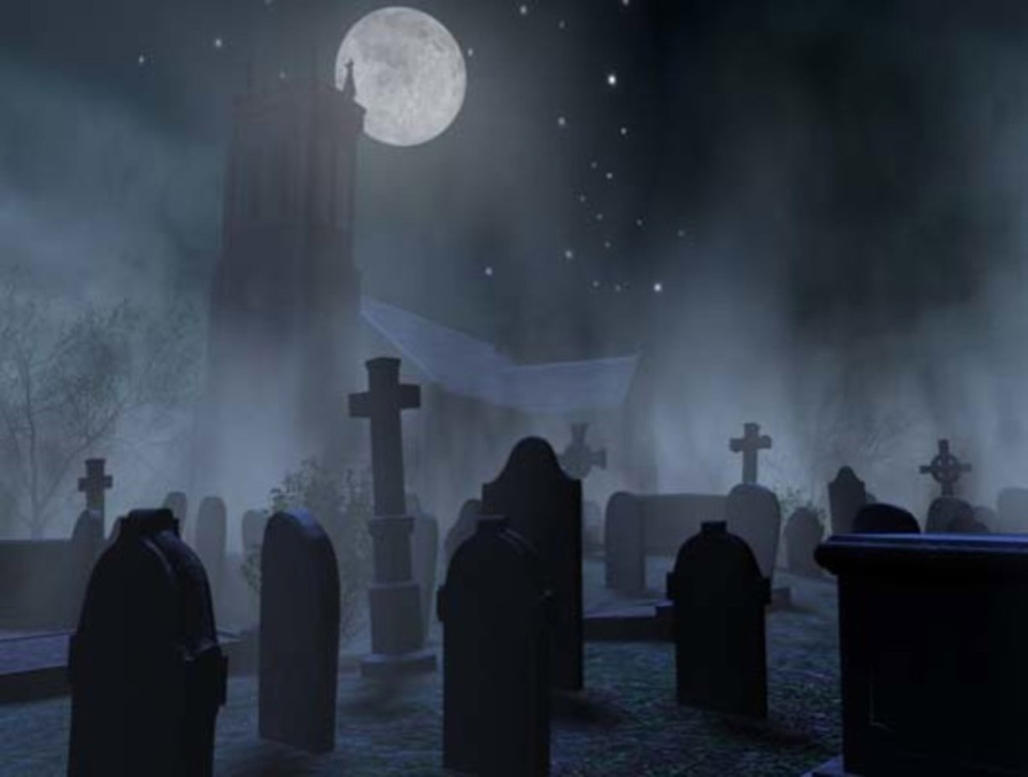 ghost rider cemetery scene