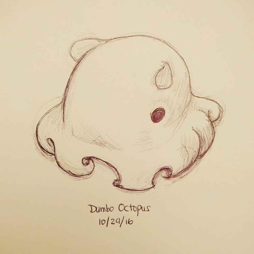 Inktober day 29 - Dumbo Octopus by meihua on DeviantArt