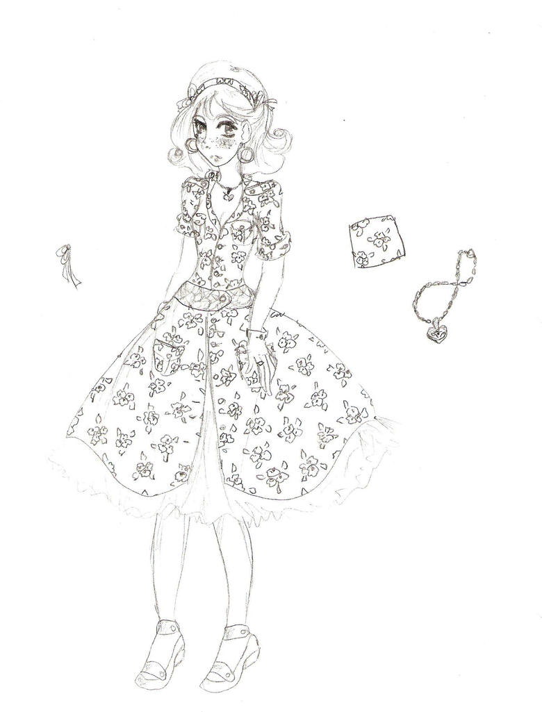 Midge floral dress design by electricjesuscorpse on DeviantArt