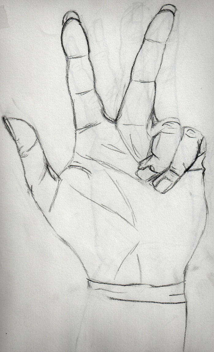 Hand Sketch (Peace Sign) by Respect-Knuckles on DeviantArt