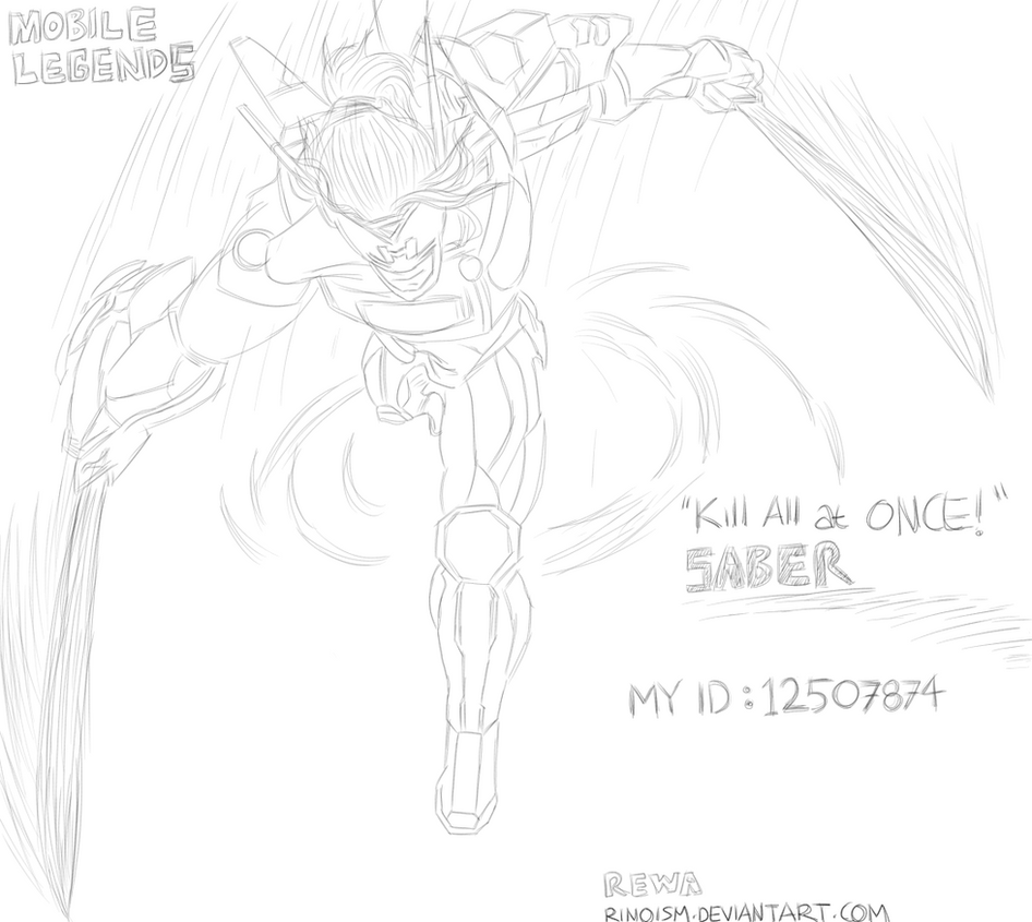 Saber Mobile Legends Sketch By Rinoism On DeviantArt