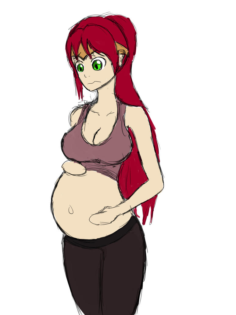 gigantic pregnant belly hentai