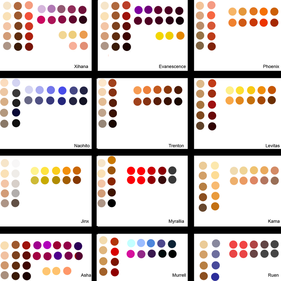 Reference Swatches by Xihana on DeviantArt