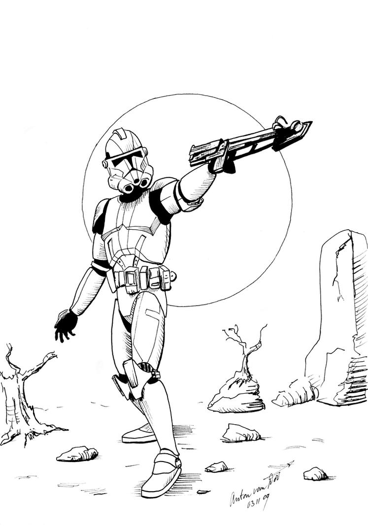 Clone Trooper coloring page by antonvandort