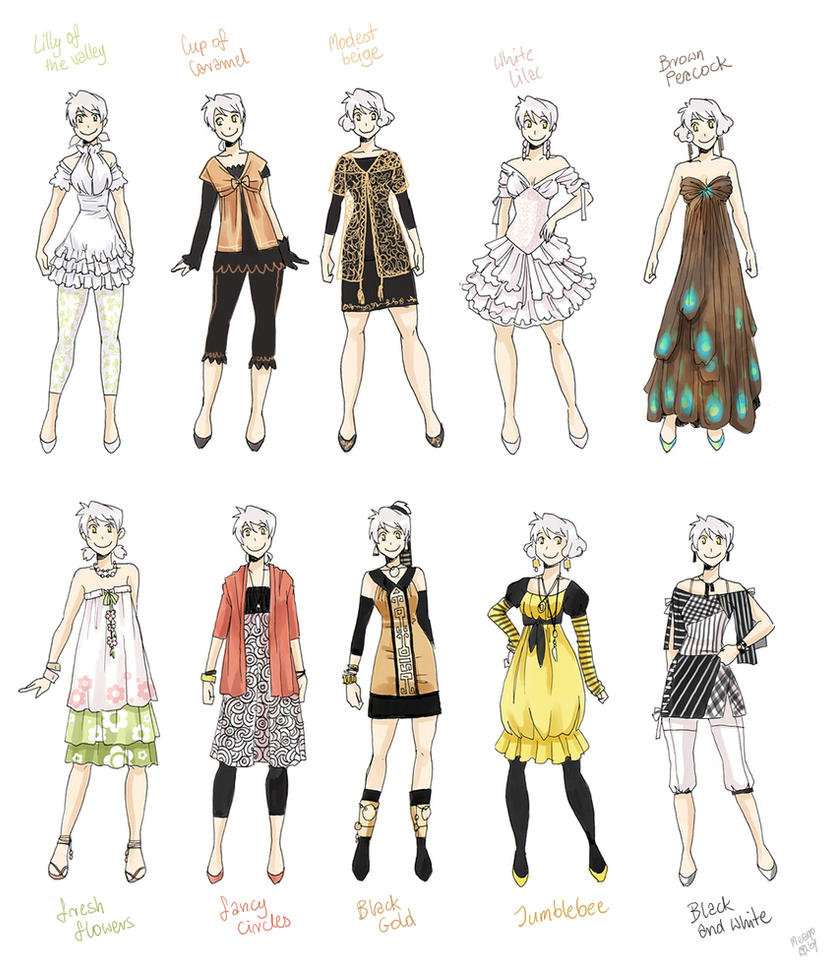 Various female clothes 5 by meago on DeviantArt