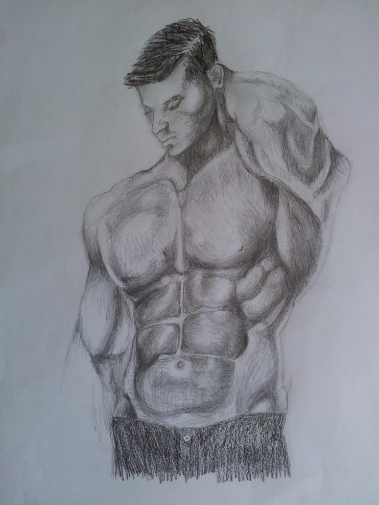 Quick Sketch: Muscular man by DaphYin on DeviantArt