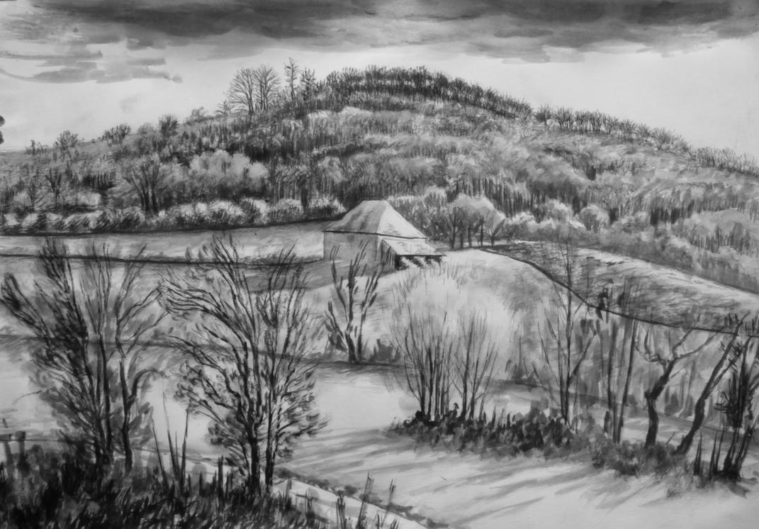 Hillside sketch by lithyeld on DeviantArt