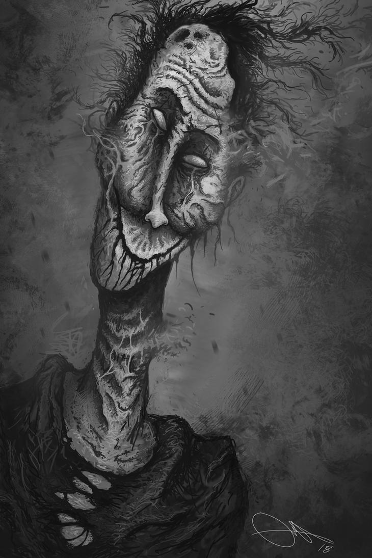 Guillotine Geraldine - Original Macabre Dark Creepy Art Illustration Drawing  by Spencer Derry ART | Artfinder