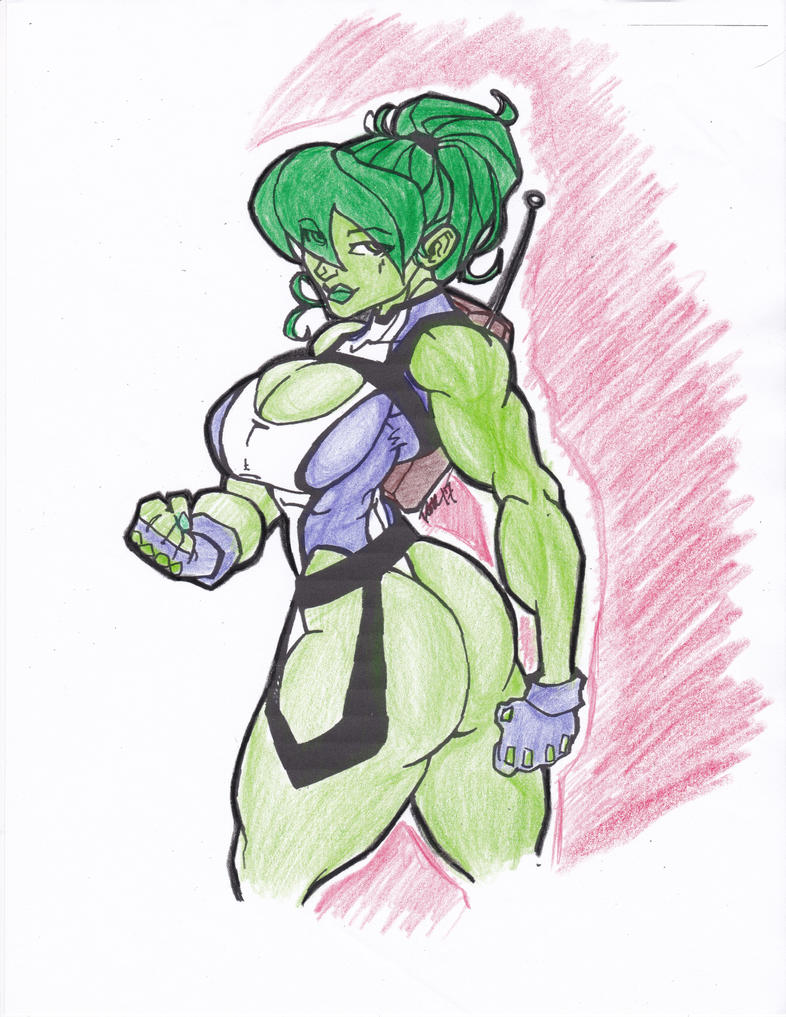 PONY TAIL SHE-HULK ref. colors by megadevianttron