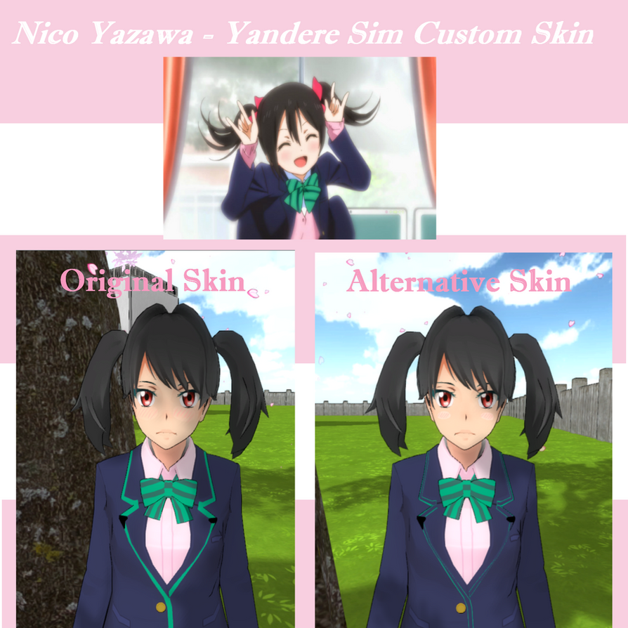 Nico Yazawa Custom Skin Pack Yandere Simulator By Lilixmarias On