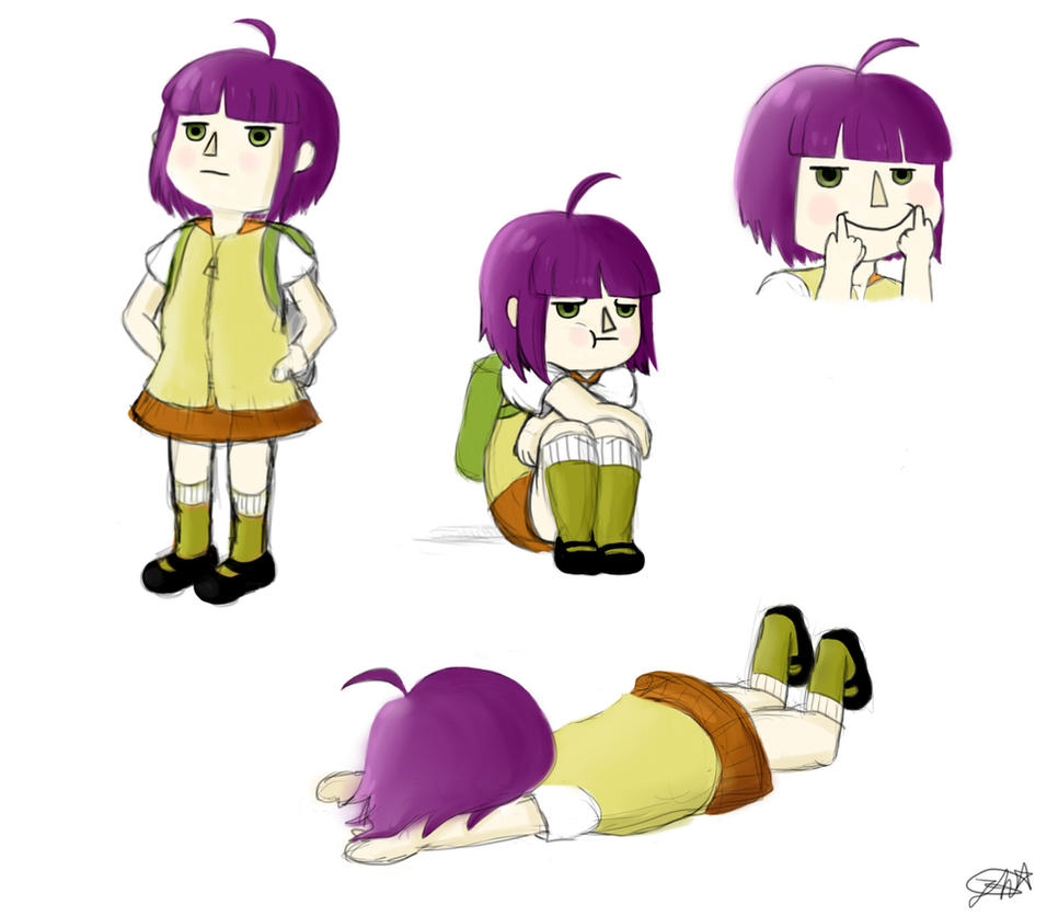 Character Design Purple Haired Girl by PekingDucks on DeviantArt