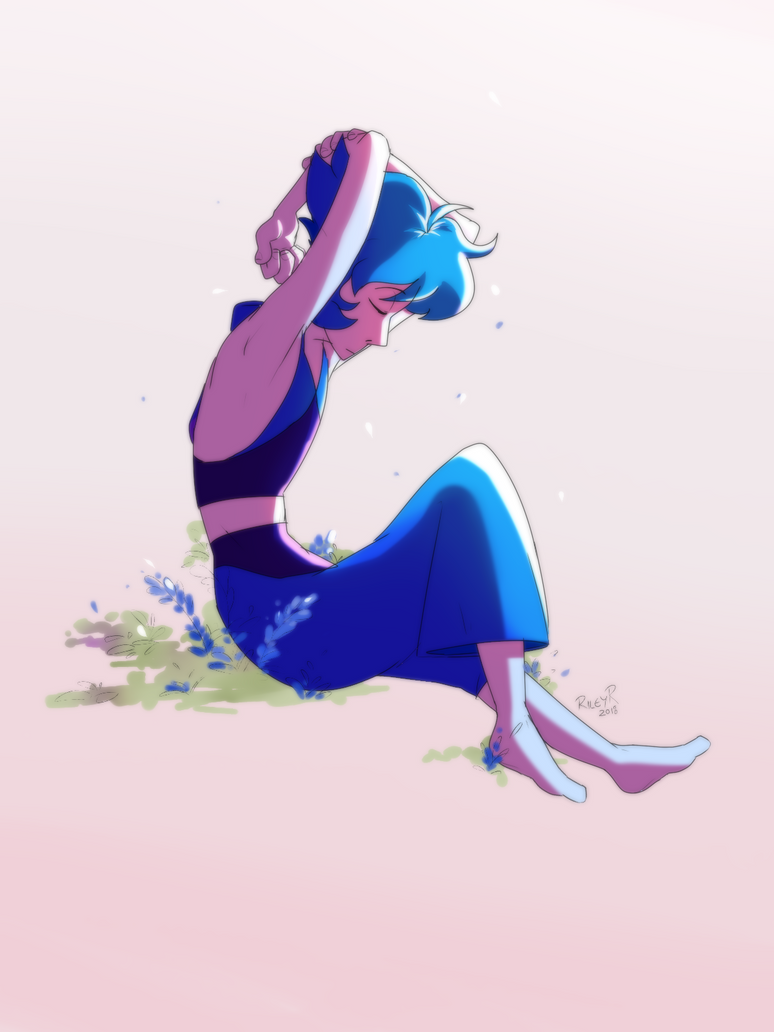 she's pretty I was playing with lighting/soft shading and it turned out 'ight lapis lazuli [c] steven universe paint tool sai + photoshop 2015