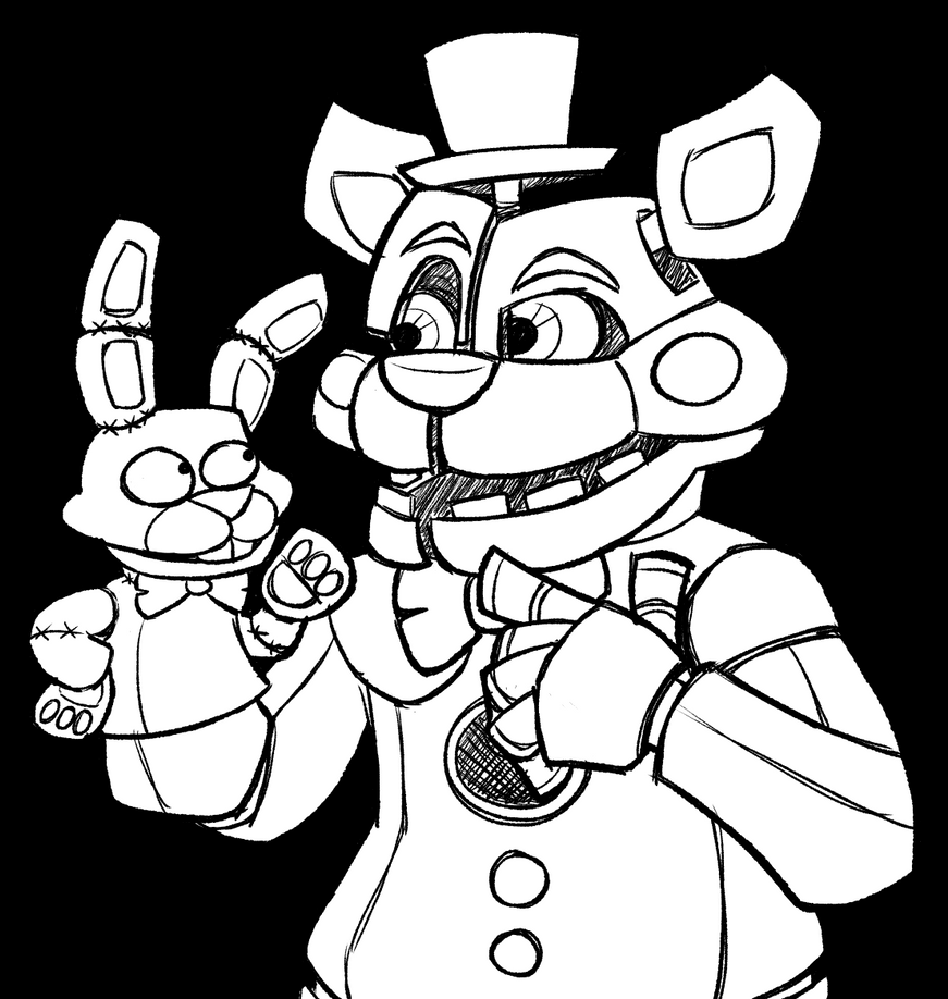 Funtimme Foxy And Funtime Freddy - Free Coloring Pages