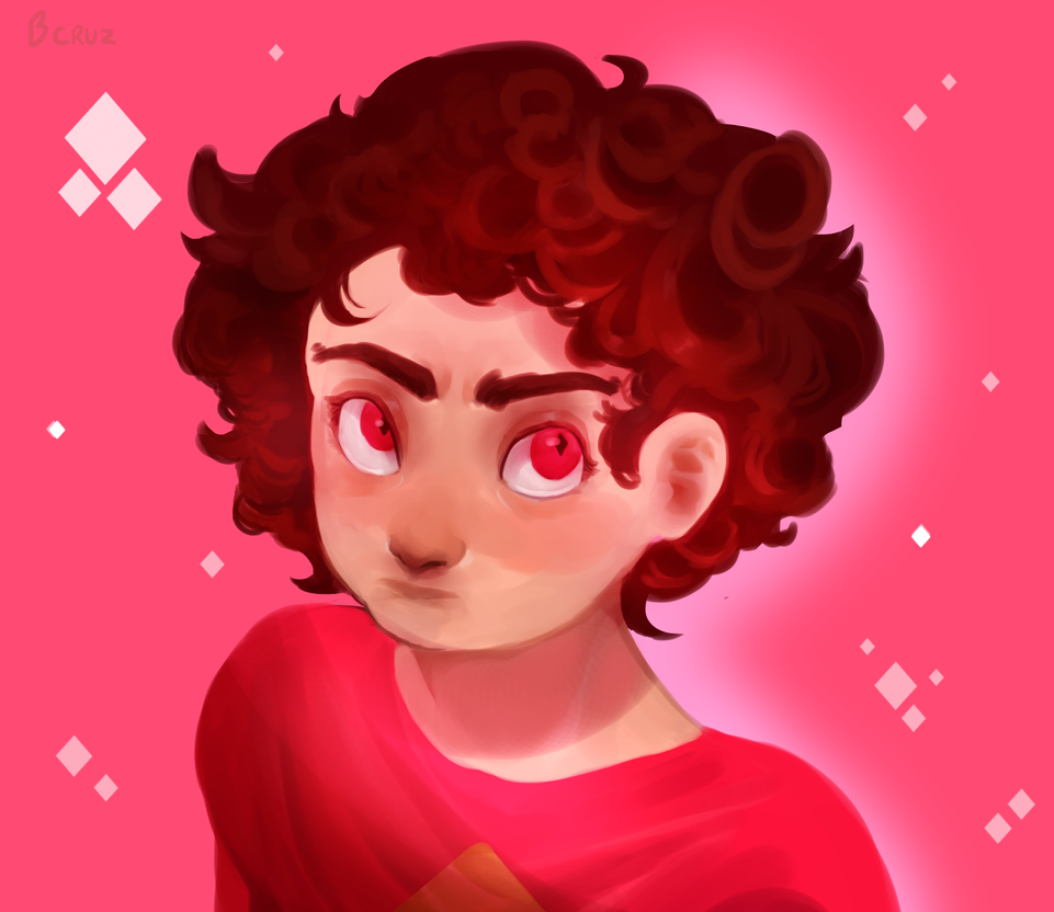 wow actual fanart he looks...cute a bit too cute which i didnt originally intend buttt eh... i wanted to make his hair look a bit like pink diamonds hair
