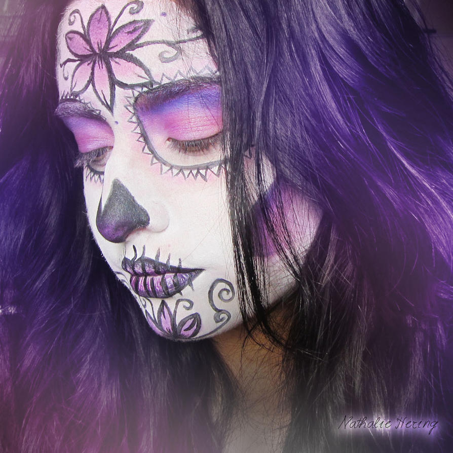 Purple Sugar Skull by NatGirl on DeviantArt