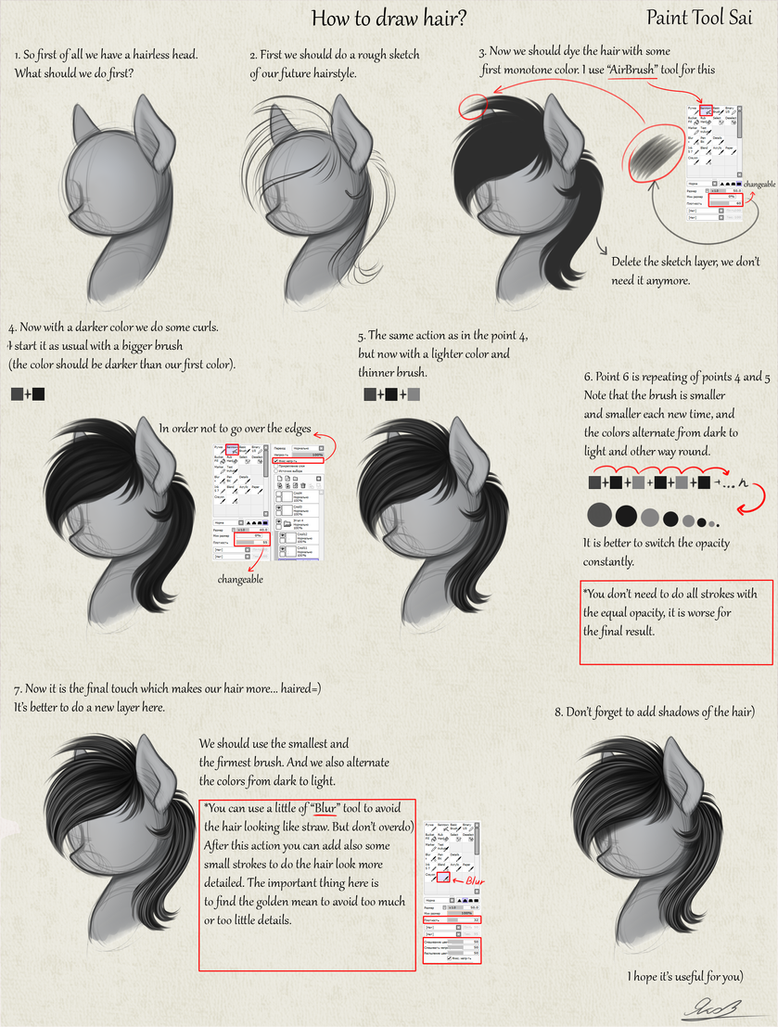 How To Draw Hair ENG By Yakovlev Vad On DeviantArt