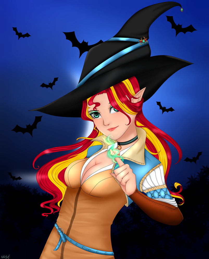 sunset_shimmer_in_triss_merigold_outfit_