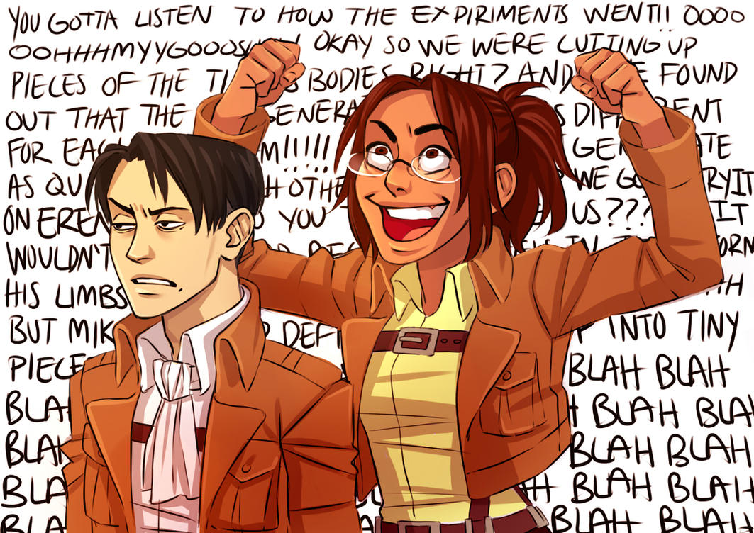 Levi and hanji i guess by Jazzie560 on DeviantArt
