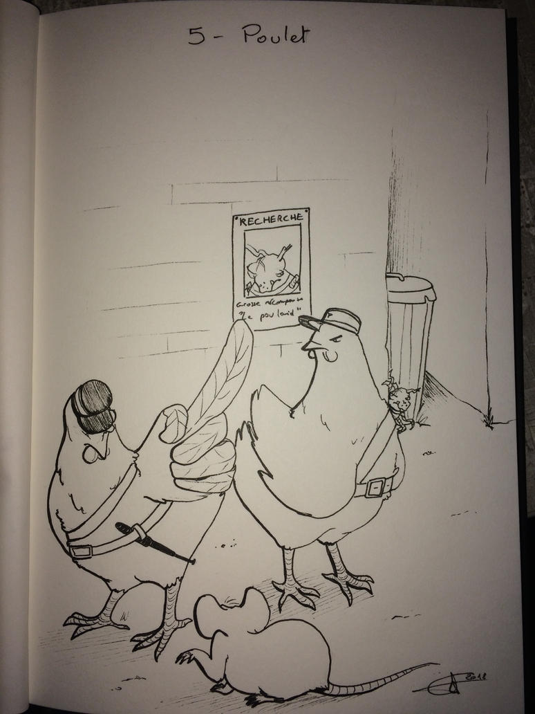 Inktober 2018 - Page 4 Poulet_by_ellexa007-dcon9p6