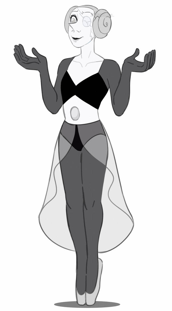 White Pearl doodle. I keep meaning to draw other stuff but SU keeps dragging me back in. Whoops. p.s. totally on board with the "White Diamond moved White Pearl's gem location from her eye to her n...