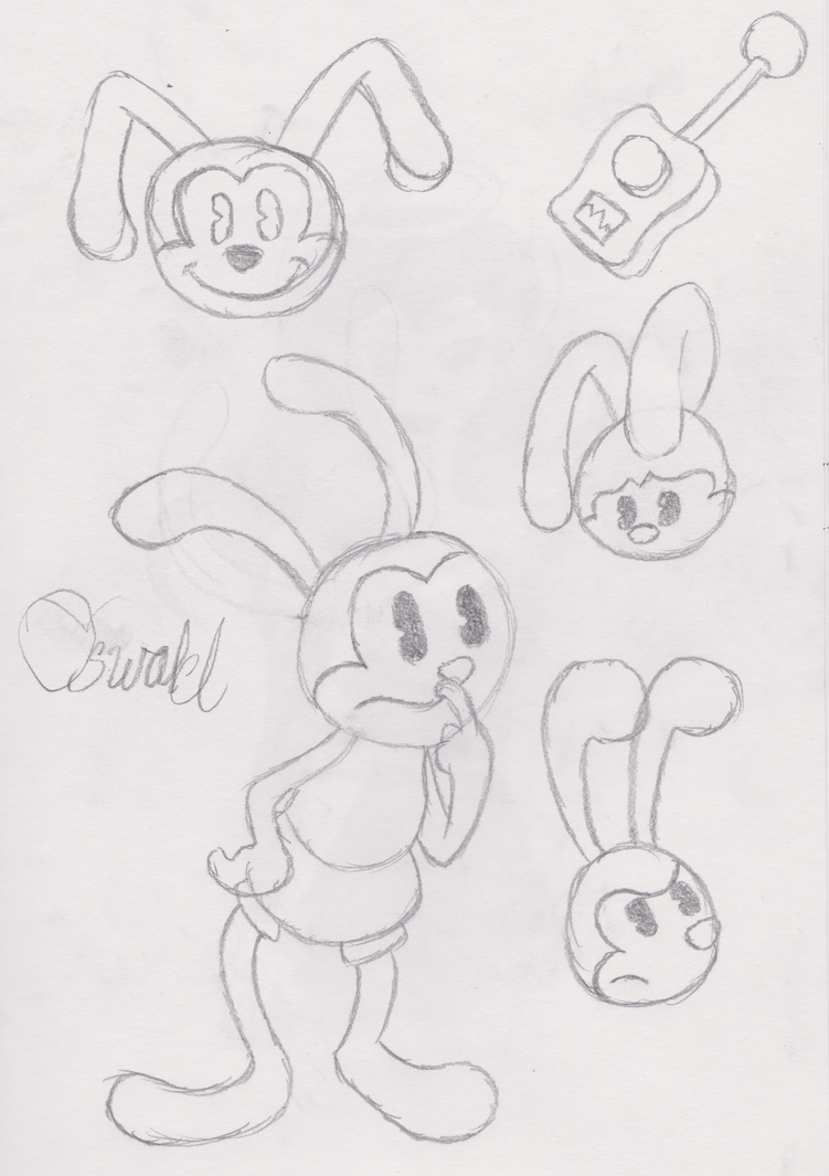Oswald the Lucky Rabbit Doodles by spongefan257